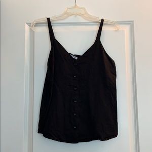 Naked Zebra button-front tank